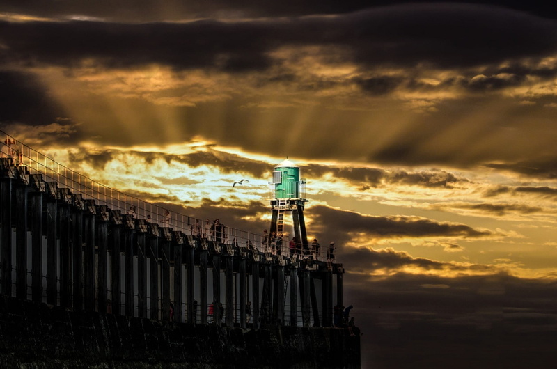 twilight, whitby, tower, Shadow, dramatic sky, cloud - sky, nature, no people, safety, security, people, direction, 1080P, Sunset, england, colored, architecture