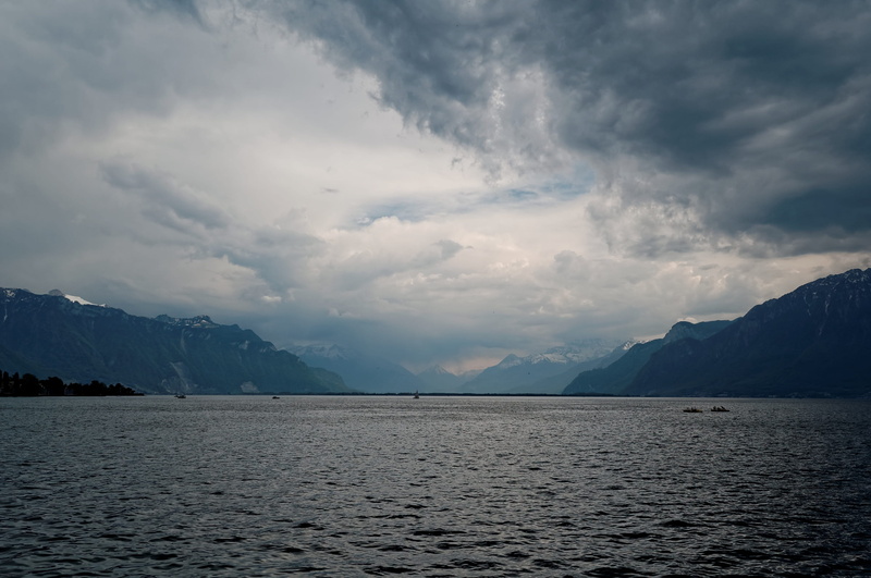 no people, remote, sky, winter, waterfront, lac, 2K, idyllic, montreux, cloud - sky, beauty in nature, clouds, lake, tranquil scene, lutry, water, non-urban scene