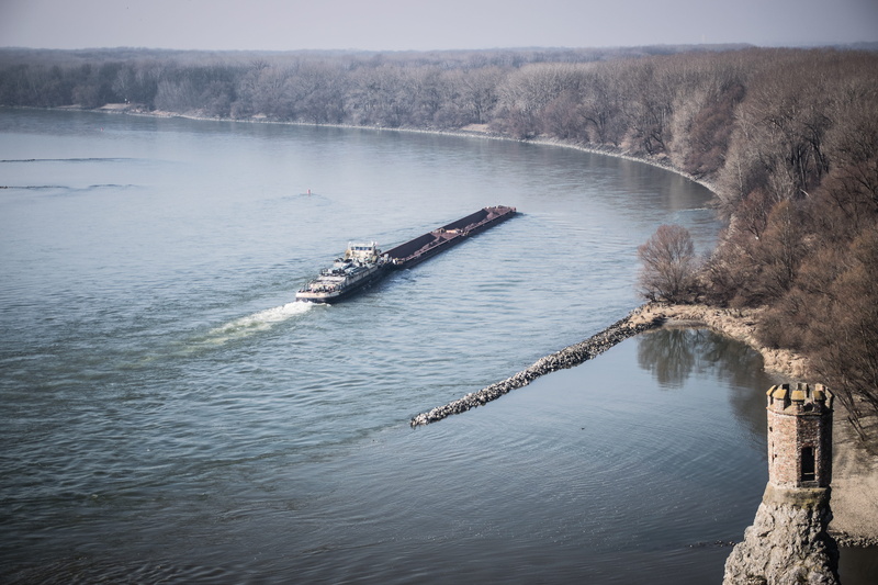 confluence, high angle view, bare tree, day, moravia, tree, 5K, mode of transportation, no people, scenics - nature, water, waterfront, tranquility, slovakia