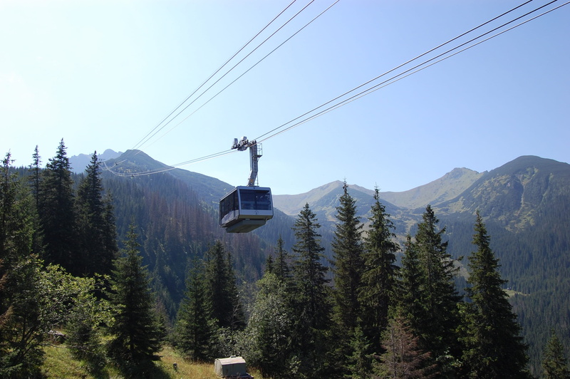 electricity, scenics - nature, poland, sky, cable car, ski, mode of transportation, land, no people, outdoors, mountai, growth, hill, mountain range, Mountain
