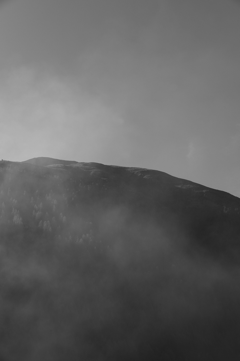 mountais, land, outdoors, 8K, landscape, idyllic, scenics - nature, mountain peak, environment, black and white, low angle view, cloud - sky, sky, no people