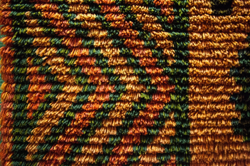 weave, design, decorative, handmade, rya, closeup, decoration, thread, texture, fabric, brown, creative, full frame, tree, colored, no people, craft, orange color