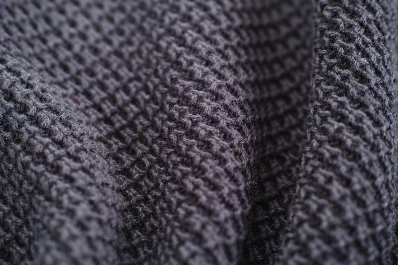 close-up, selective focus, art and craft, weaving, no people, wear, fabric, wool, linen, fashion, rough, macro, purple, color, pattern, craft, gray, knitted