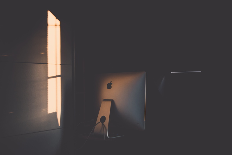 illuminated, copy space, office, computer equipment, night, domestic room, absence, technology, dark, connection, computer, door, electronic, built structure
