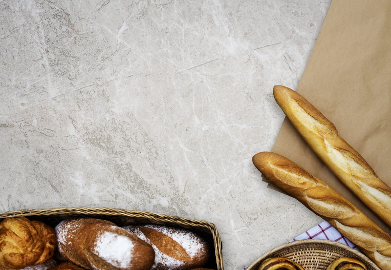 culinary, homemade, dessert, patissier, aerial view, close-up, mockup, bun, sweet, baguette, pastry, cuisine, small business, aerial, croissant, bakery