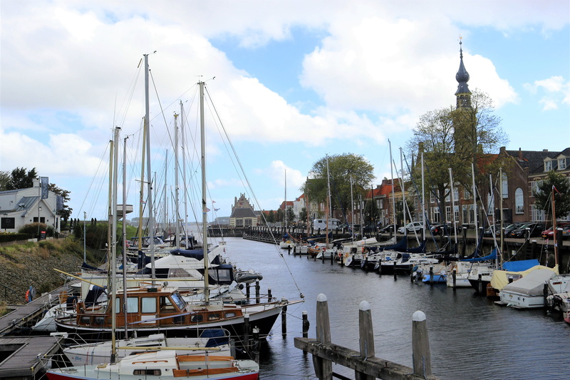5K, travel, holland, sailboat, port, building exterior, marina, cloud - sky, moored, yacht, harbor, nature, day, outdoors, no people, architecture, built structure