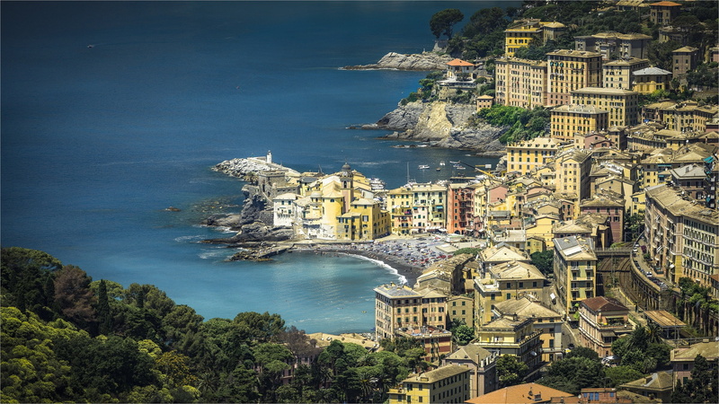 Camogli, coast, 1080P, Italy, sea, Liguria