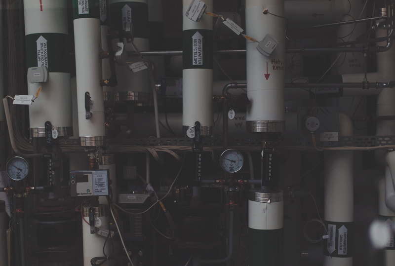 factory, meters, close-up, machine part, pipe - tube, gauges, large group of objects, industrial, metal, measuring, power supply, fuel and power generation