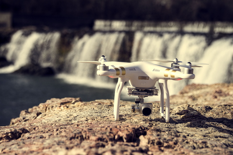 selective, phantom, rock, professional, motion, focus, camera - photographic equipment, day, quadcopter, drone, futuristic, waterfall, surveillance, photography