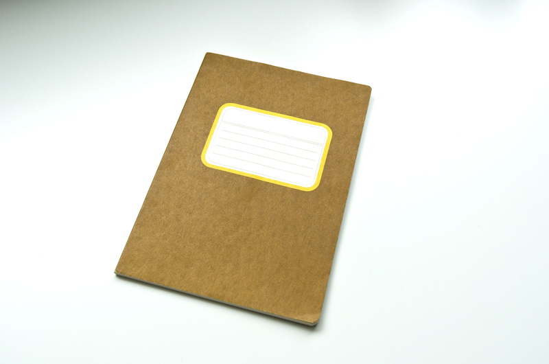communication, publication, creative, retro, Exercise Book, data, blank, Copybook, cut out, vintage, Note, brown, no people, Notebook, indoors, adhesive note