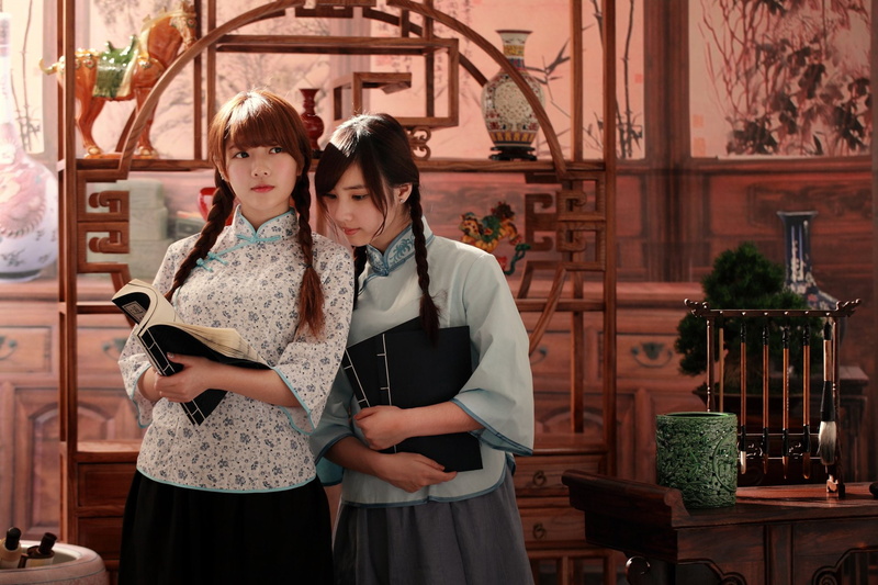 1080P, Girl, Vase, Copybook, Asian, Plait, Yu Chen Zheng, Models