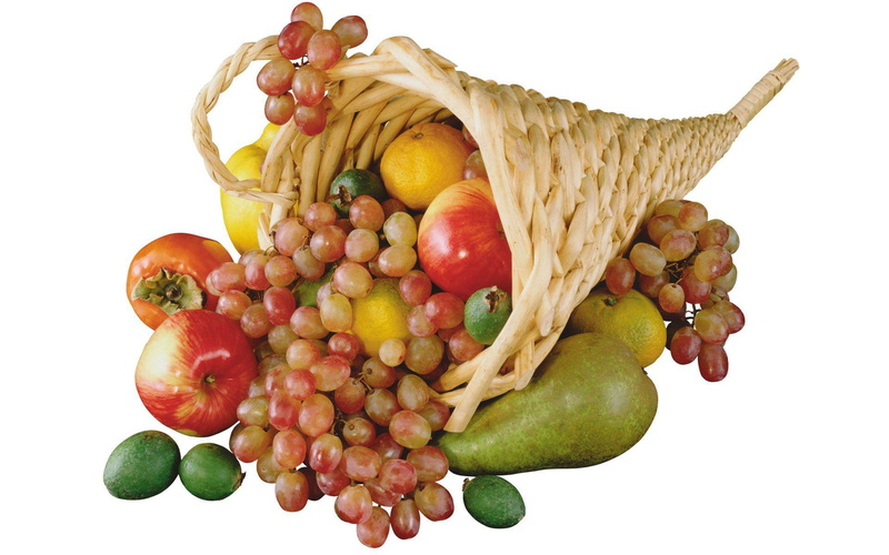 fruit, wicker, cornucopia, grape, pear, apple, basket, 1080P, photography, 1920x1200, brown