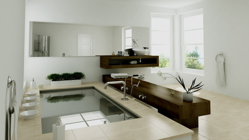 home Interior, home Showcase Interior, bathroom, marble, looking At View, design, house, model Home, sink, home, homes, modern, table, style, decoration