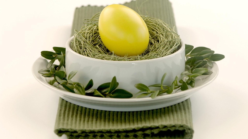 1080P, harmony, 3d and abstract, decorations, table, green, simply, festive, easter, lovely