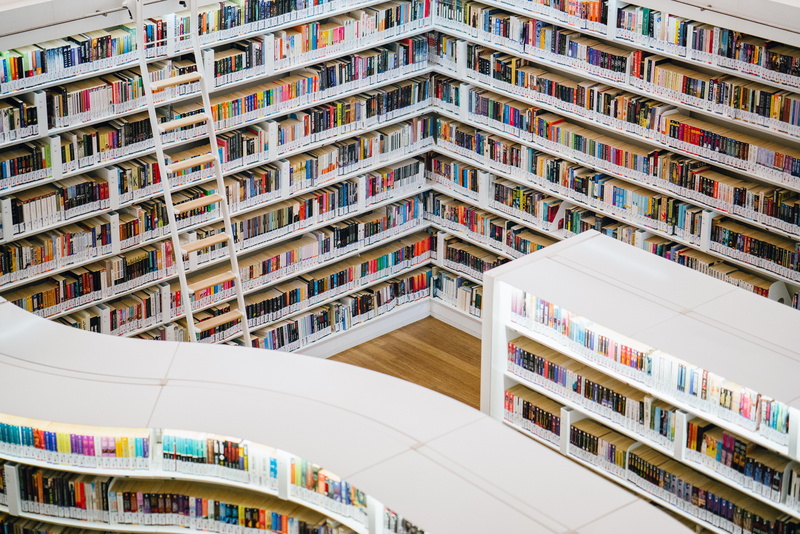 day, low angle view, minimalism, building exterior, no people, bookcase, apartment, study, contemporary, shelf, read, organized, learning, knowledge, in a row