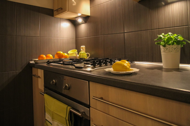 appliance, domestic kitchen, no people, decoration, interior design, orange color, tidy room, home interior, sink, stove, food and drink, House, cabinet