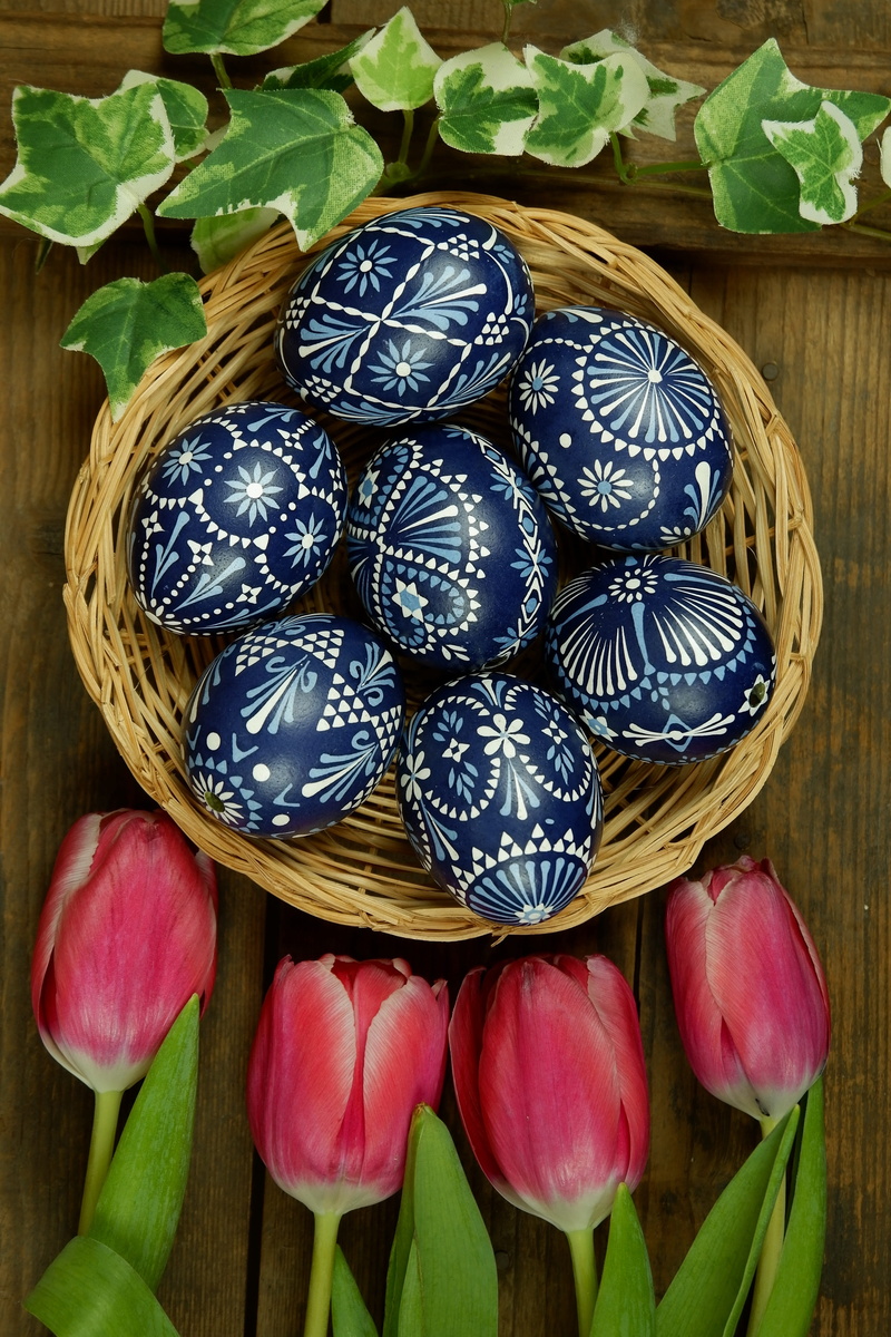 indoors, basket, food, flowering plant, osterkarte, diy, easter greetings, sorbian easter egg, close up, close-up, container, spring, design, osterkorb