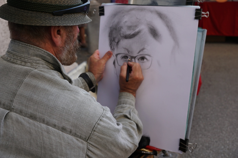 mature men, craft, face, etching, glasses, beauty, males, pencil, culture, painting, hat, beard, chalk, seminar, work, real people, talent, people, clothing