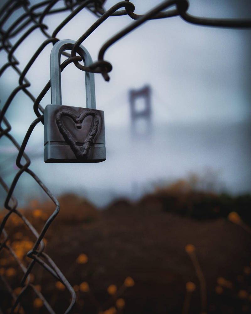 security, nature, day, etched, land, chainlink fence, protection, san francisco, close-up, metal, fence, safety, hanging, sky, united states, love lock