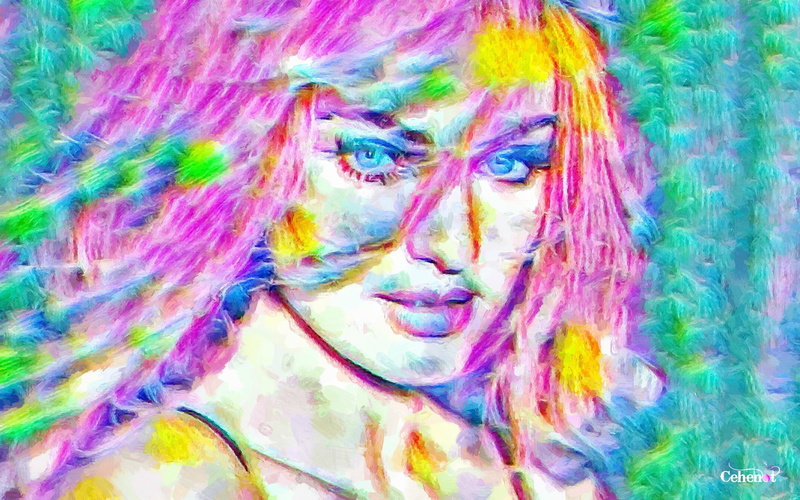 body paint, women, beautiful woman, multi colored, young adult, portrait, colorful, paint, vibrant color, woman, green, face paint, dyed hair, yellow, studio shot