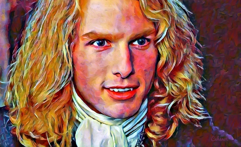portrait, pictura, paint, leisure activity, fanart, hair, young adult, human body part, vampire, fantasy, interview with the vampire, one person, face paint