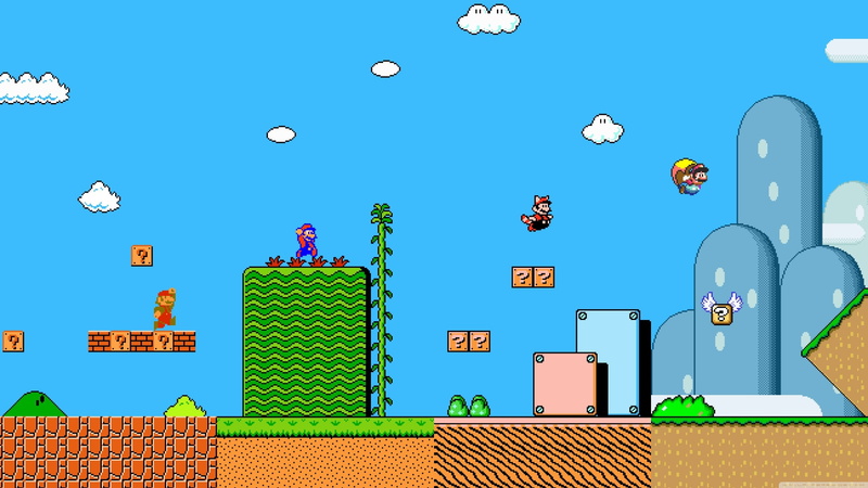 mario, clasico, video, bros, 2K, juego