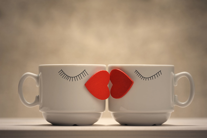 creative, love, bokeh, wood - Material, indoors, romance, table, heart shape, cappuccino, crockery, tea - Hot Drink, coffee Cup, heart, brown, mug