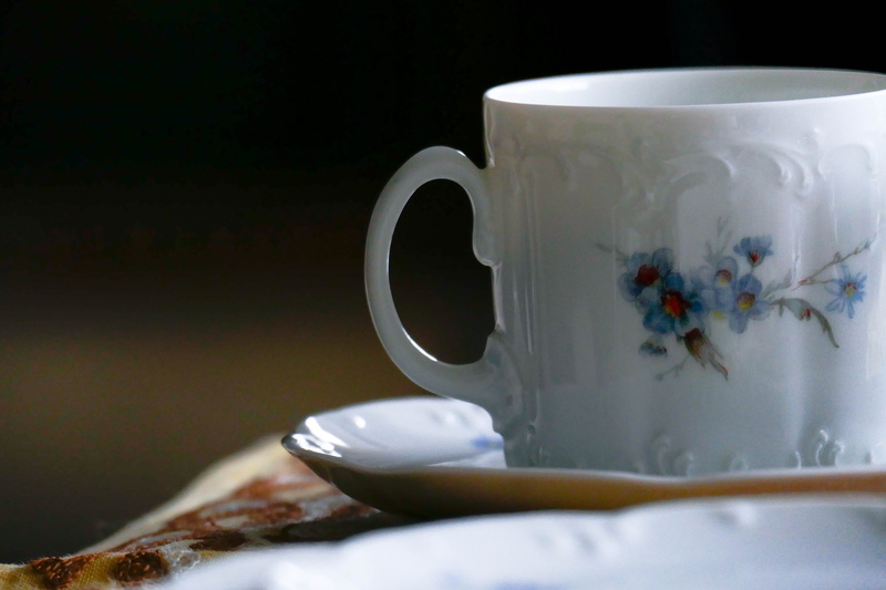 floral pattern, tea time, close-up, drink, tea, non-alcoholic beverage, table, break, cup, no people, teapot, notebook, cofee, still life, coffee - drink