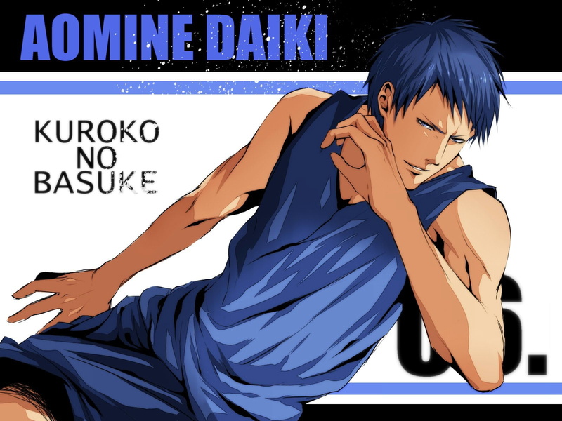 Kurokos Basketball, 720P, leisure activity, women, hairstyle, blue, front view, adult, Daiki Aomine, day, beautiful woman, portrait, western script, text