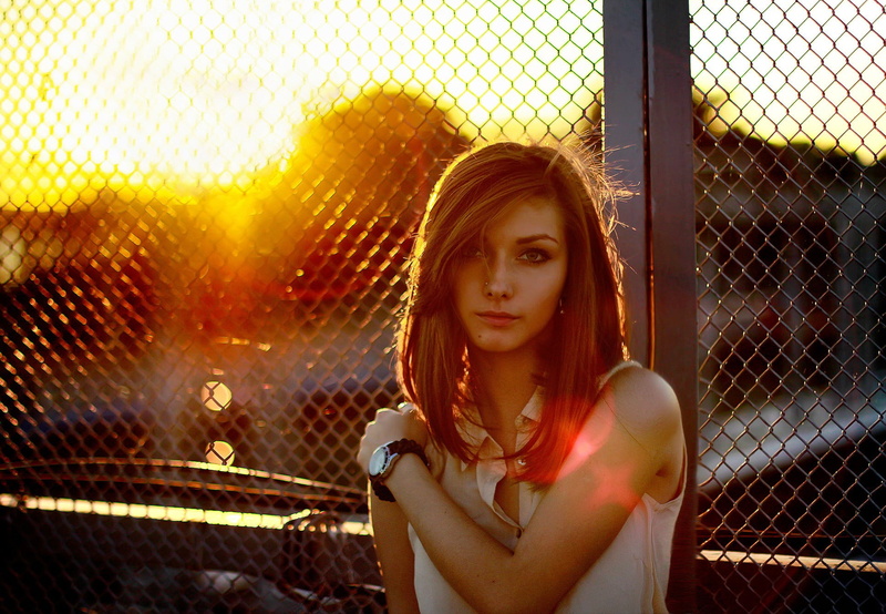 barrier, young women, teenager, 1080P, outdoors, women, nature, sunlight, portrait, boundary, young adult, sunset, one person, lifestyles, beautiful woman