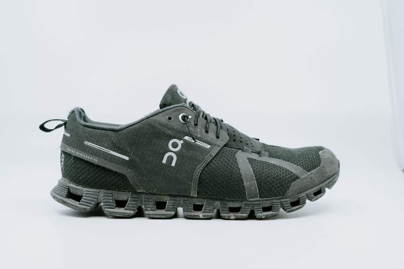 black color, footwear, running, musical instrument, pair, fashion, guitar, clogs, clothing, leisure activities, no people, suede, copy space, on, shoelace