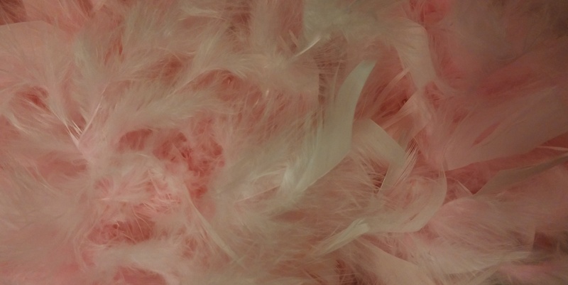 feather, fragility, abstract backgrounds, textured effect, indoors, lightweight, softness, full frame, pink color, 4K, backgrounds, costume, scarf, close-up