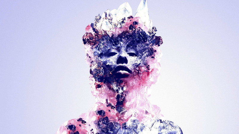 texture, shape, adult, purple, graphic, transparent, nature, design, feather boa, close-up, hairstyle, studio shot, one person, pattern, water