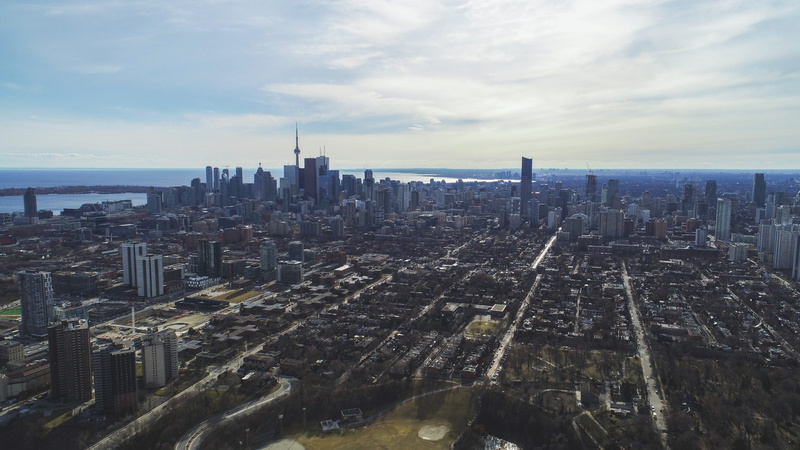 building, financial district, cityscape, dji, skyscraper, architecture, landscape, toronto, roads, urban skyline, built structure
