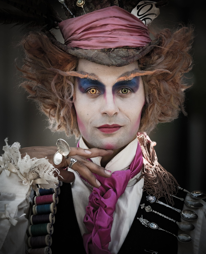 make-up, lipstick, looking at camera, 1080P, barcelona, front view, clothing, spain, la rambla, young adult, costume, headshot, real people, lifestyles