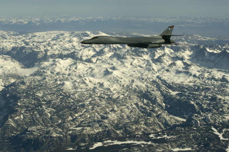 Rockwell B-1 Lancer, 1080P, Bomber, Bombers, Airplane, Aircraft, Air Force, Mountain
