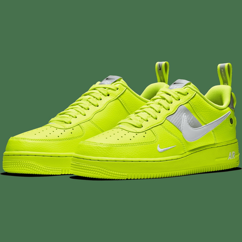 Utility, 1080P, Nike Air Force 1 07 Lv8, Volt/ White- Black- Wolf Grey