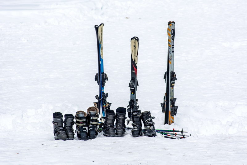vacation, recreation, holiday, frozen, white, no people, sun, sport, winter, white color, snow, high angle view, cold temperature, winter sports, ski, equipment