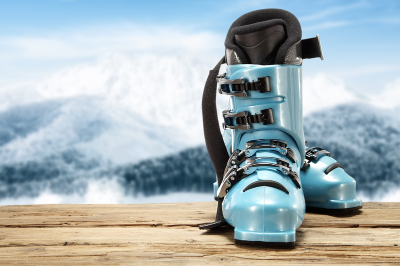 mountains, 5K, blue, ski boots