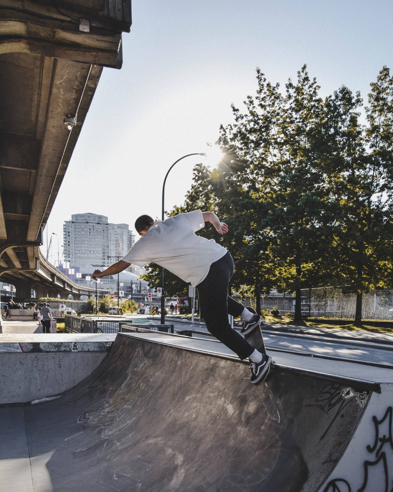 men, ramp, plant, clothing, footwear, skateboard park, pants, skate, ollie, skateboard, leisure activity, city, full length, sports, casual clothing, skill