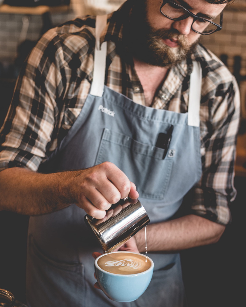 working, one Person, style, portrait, apron, love, barista, coffee Shop, people, casual Clothing, restaurant, cup, male, owner, jug, copy Space, caffeine