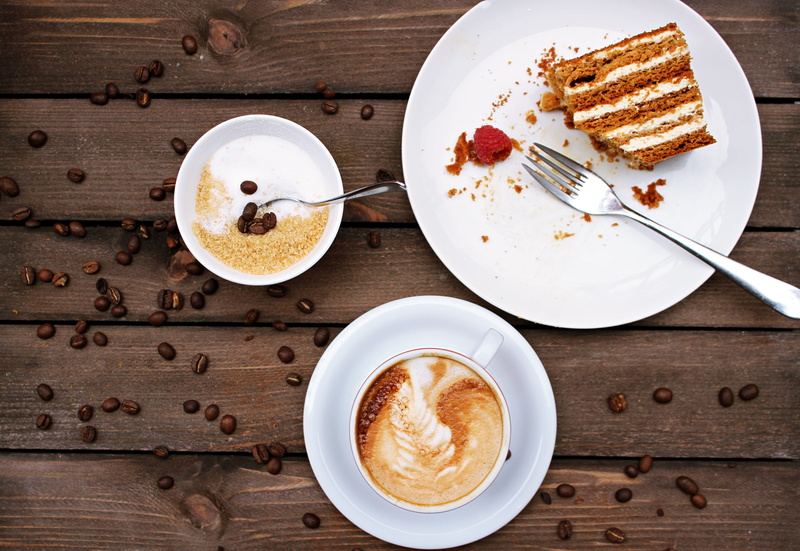 still life, coffee cup, drink, heat - Temperature, kitchen utensil, eating utensil, espresso, plate, frothy drink, sweet Food, 4K, slice, sweet, crockery