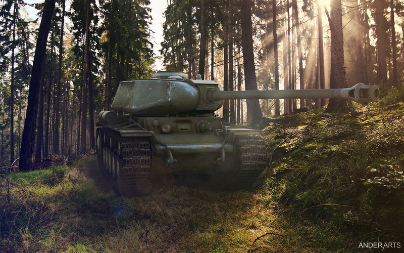brew, non-urban scene, кв1с, gray, day, the kV-1s, 1080P, forest, trunk, growth, no people, battle, land, weapon, military, outdoors, tank