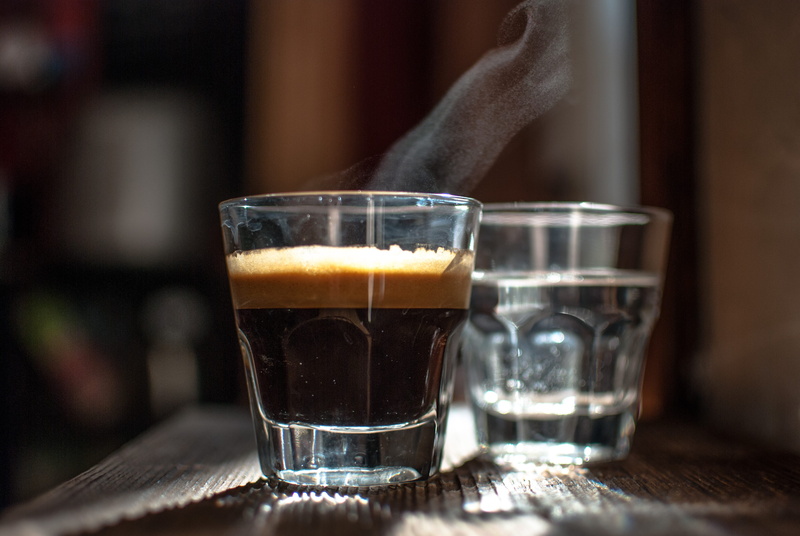 household equipment, coffee cafe, cafe, coffee, americano, pull of espresso, drink dine, indoors, dining, drink, transparent, 4K, beverage, brown, hip