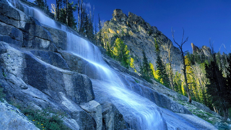 1080P, peaks, water, waterfall, pret, nice, stream, beautiful, stones, falling, nature, lovely, fall, rocks