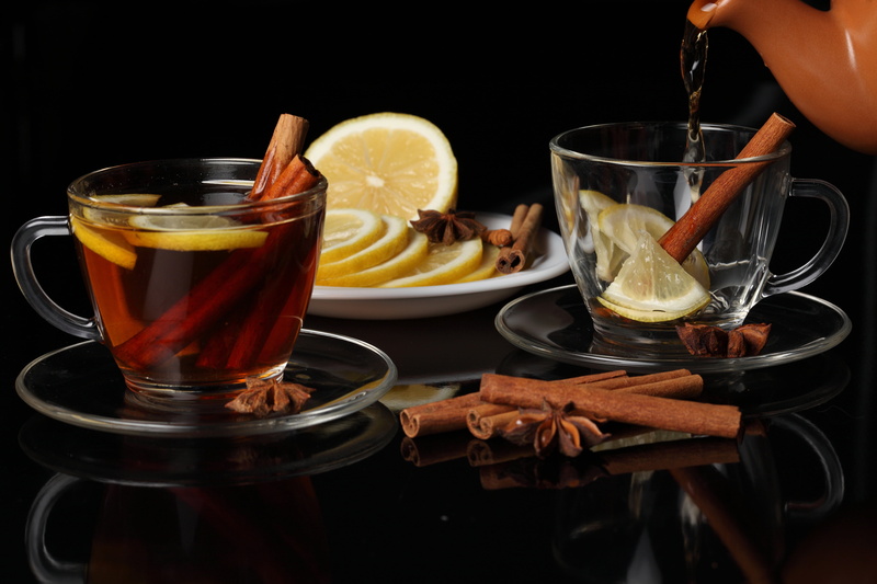sweet Food, tea, black Color, cup, tea - Hot Drink, freshness, food, backgrounds, household equipment, liquid, spice, mug, glass, breakfast, cinnamon, black background