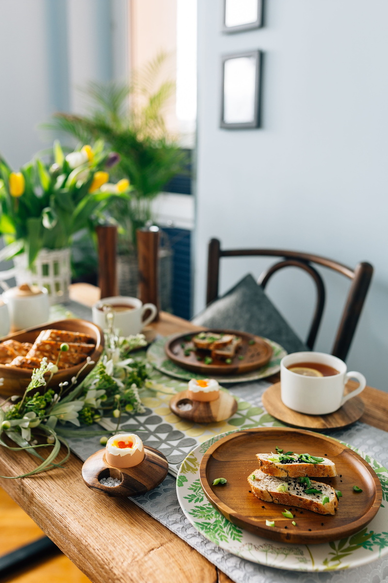 bowl, table, ready-to-eat, no people, food, cup of tea, indoors, healthy, wooden plate, diet, healthy eating, plate, food and drink, meal, served, bread