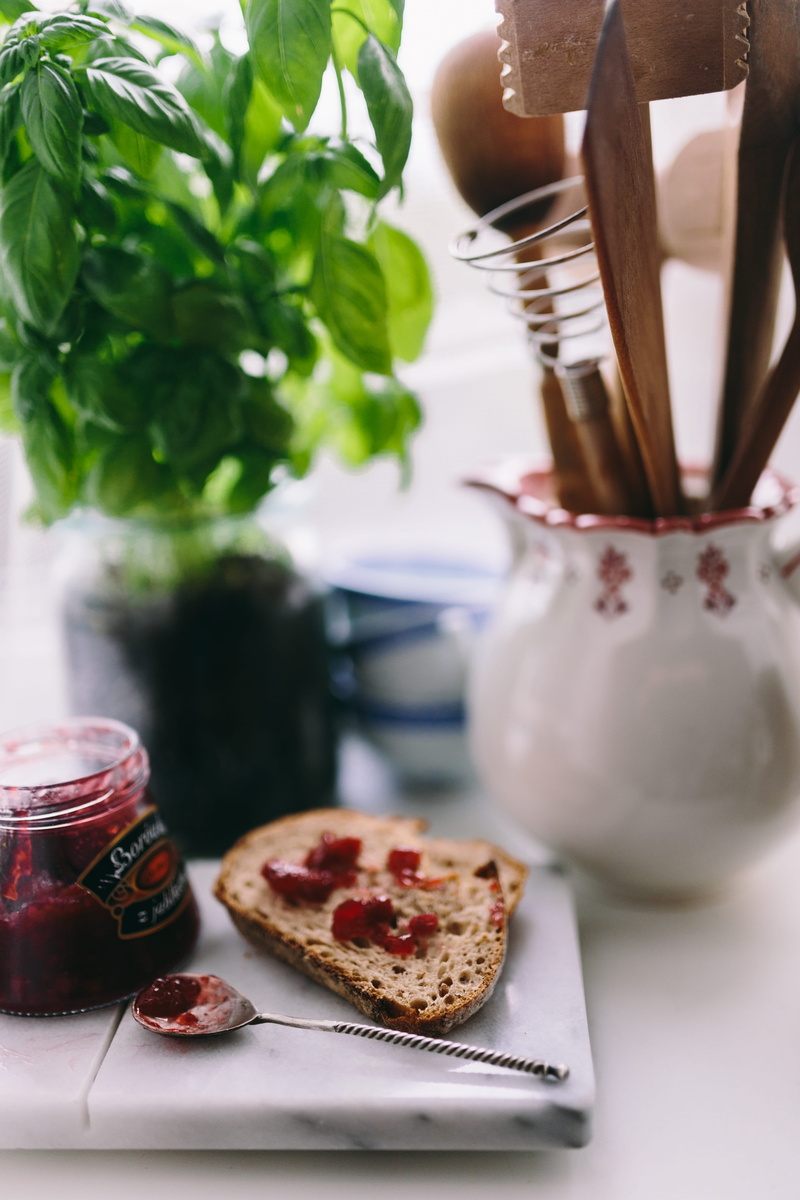 preparing, indoors, food and drink, meal, morning, temptation, freshness, eating utensil, close-up, gourmet, sweet food, plate, refreshment, jam, breakfast