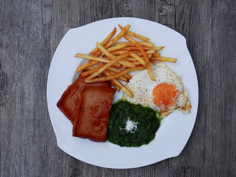 unhealthy eating, lunch, table, eat, indoors, indulgence, snack, french, food and drink, court, fried egg, food, freshness, fast food, meat, still life