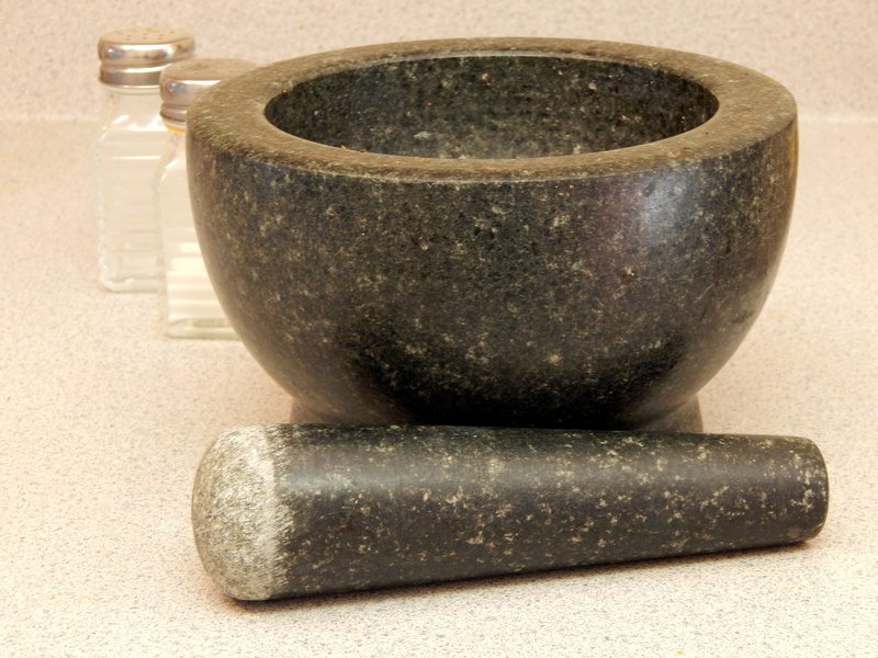 indoors, mixing, relaxation, healthcare and medicine, grinder, Mortar, freshness, preparation, studio shot, Kitchen, mortar, cook, Cooking, stone material